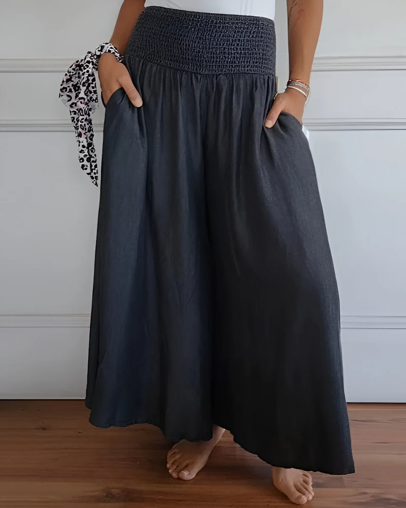 Naomi | Hose mit weitem Bein und elastischer Taille