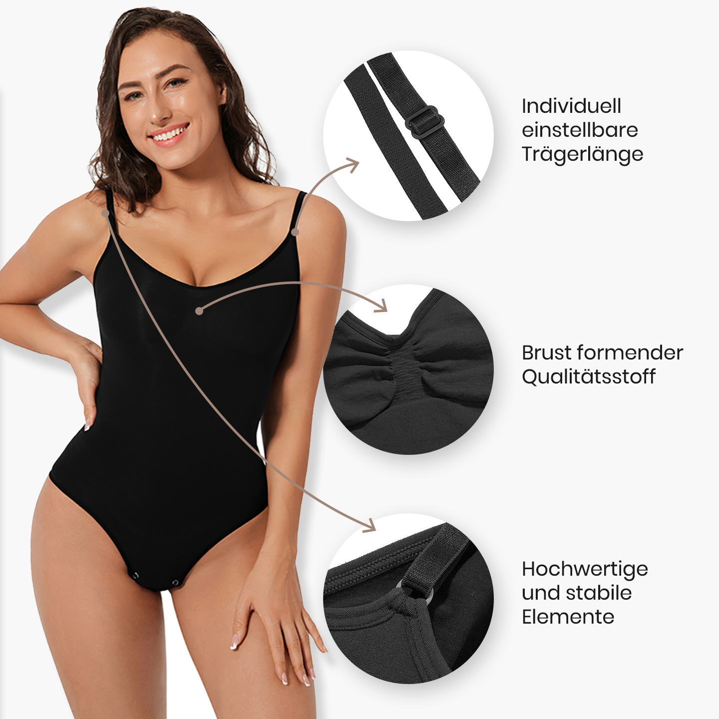 Zuedy Bodysuit Modellierende Shapewear