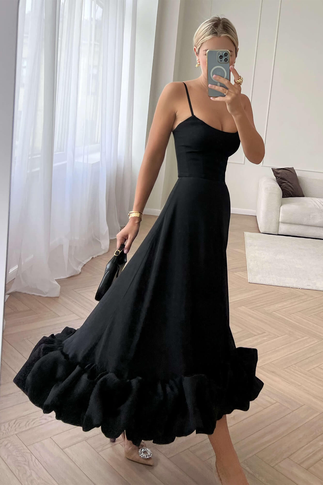 Verführerisches Bustier Midi-Kleid