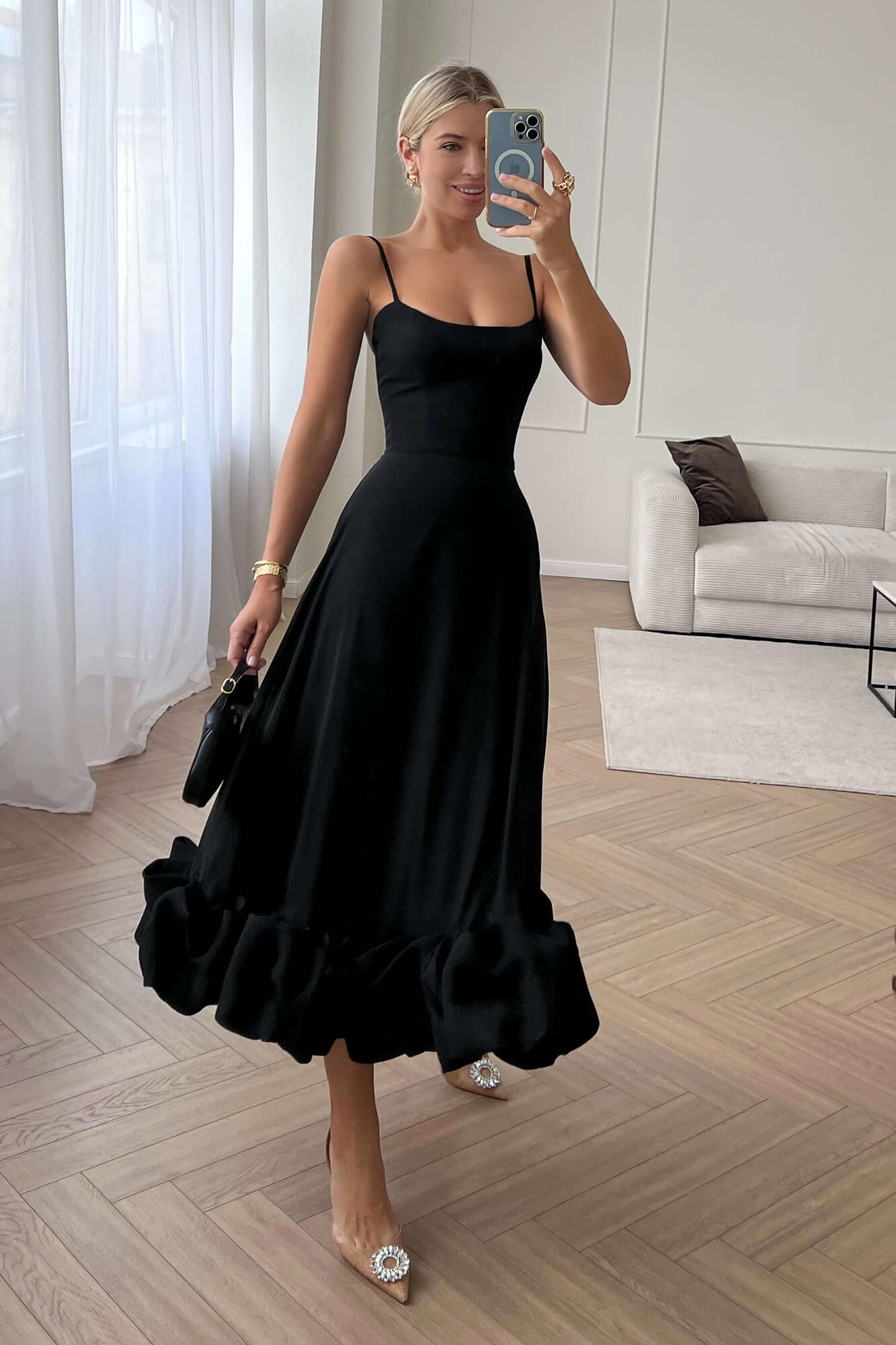 Verführerisches Bustier Midi-Kleid