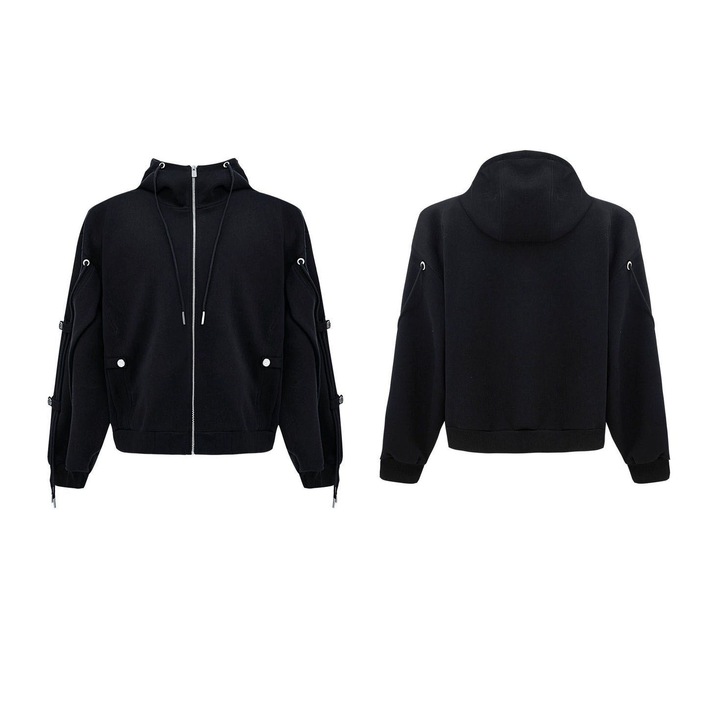Dekonstruierter Kapuzenpulli & Hosen-Set