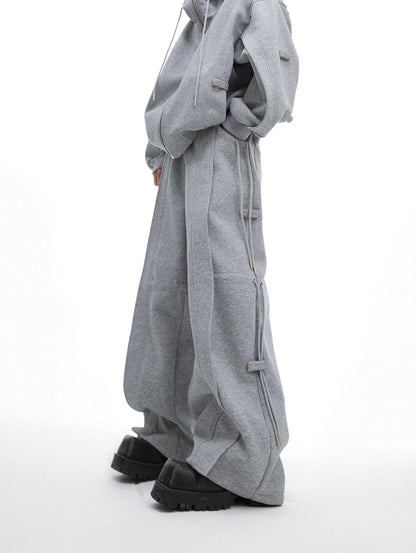 Dekonstruierter Kapuzenpulli & Hosen-Set