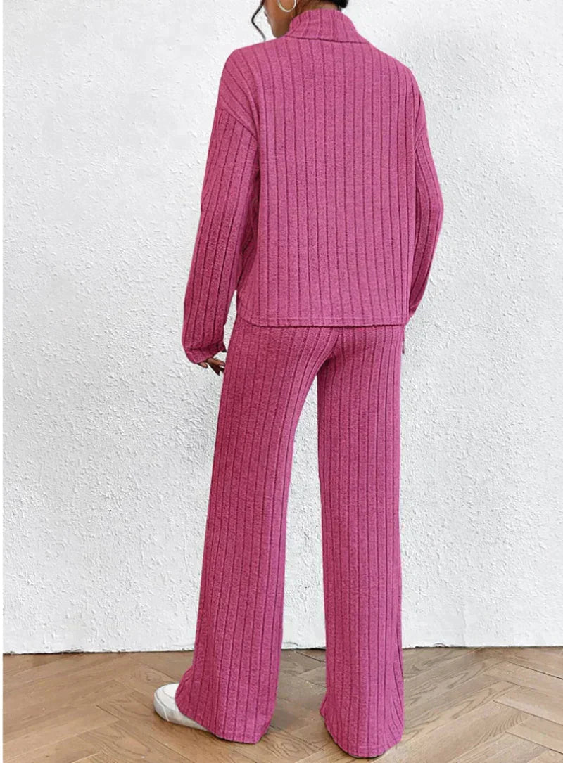 Zuedy - Gestrickter Rollkragenpullover und Hose