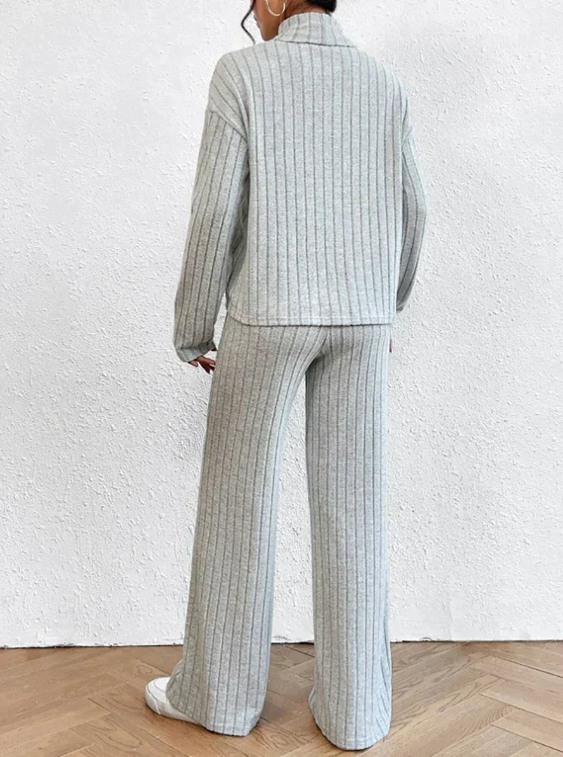 Zuedy - Gestrickter Rollkragenpullover und Hose