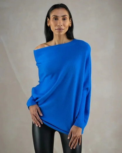 Helena | Asymmetrisch drapierter Pullover