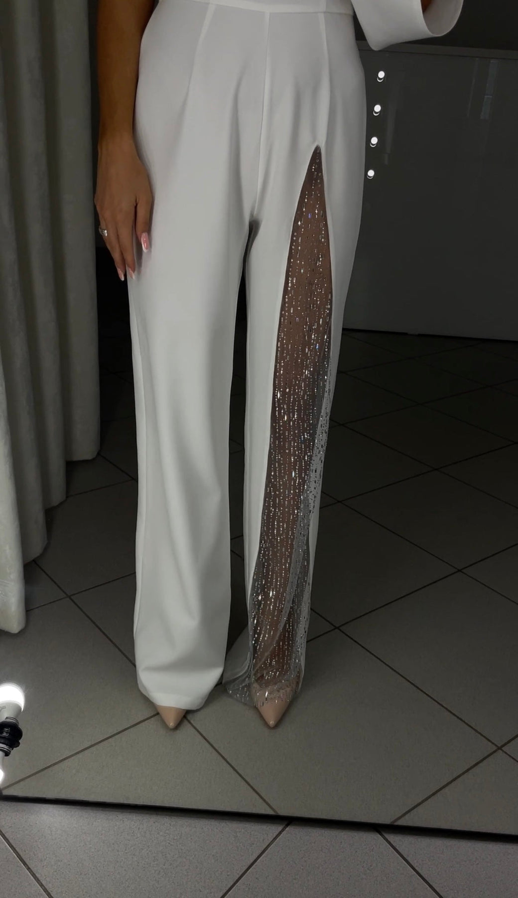 Amilia Glam Mesh-Overall | Schick, schlank und glamourös