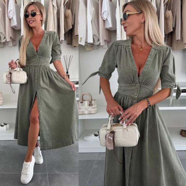 Angelica - Denim-Kleid | Mühelos schick & feminin