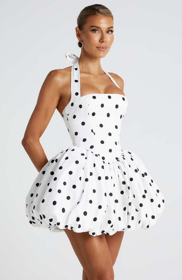 Grace - Elegantes Gepunktetes Minikleid | Schmeichelhaft & Bequem