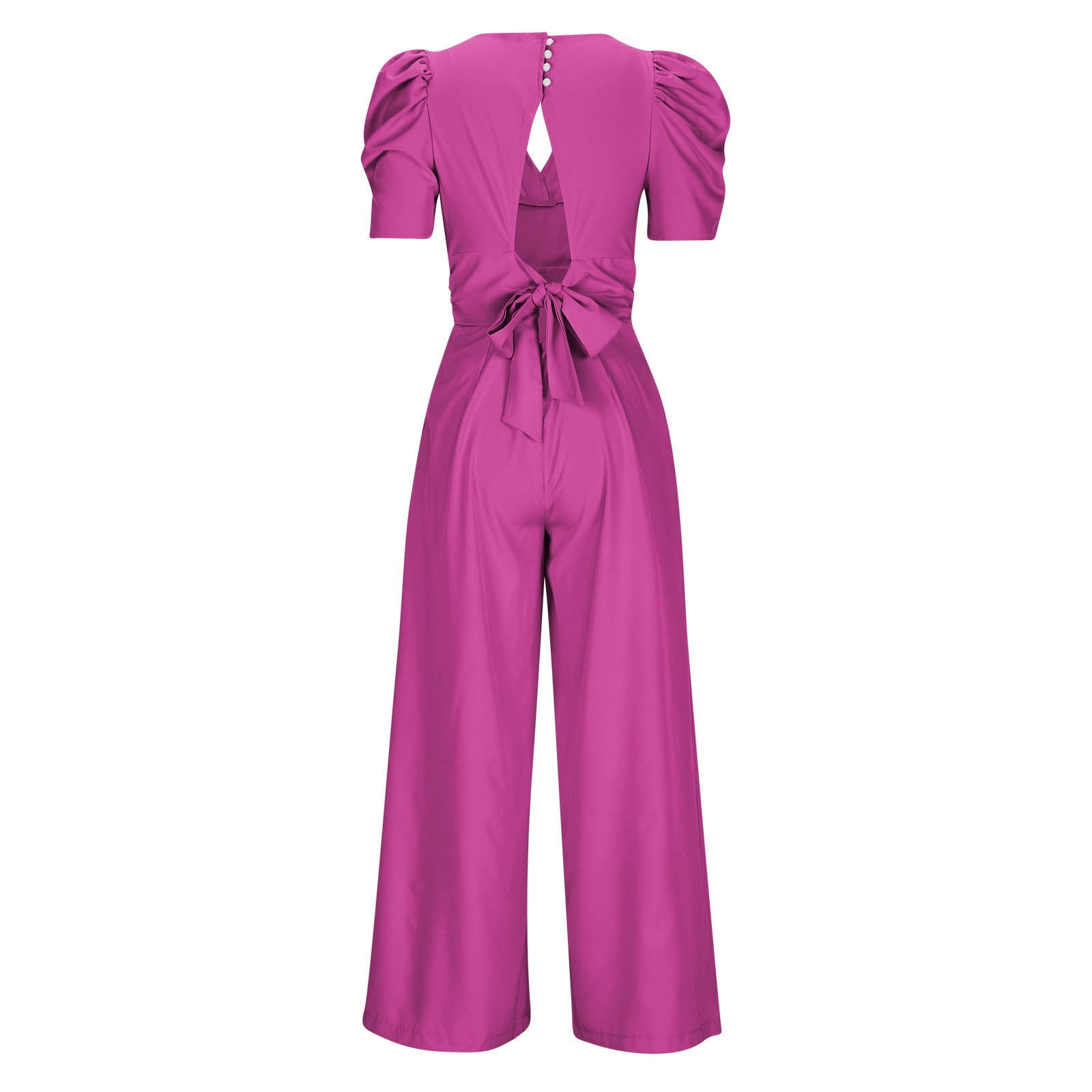 Hannah - Luxe Jumpsuit mit Weitem Bein | Tiefer V-Ausschnitt für atemberaubende Eleganz