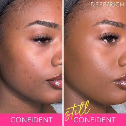 Peptid-Bounce-Foundation mit Pinsel | Feuchtigkeitsspendende, Anti-Aging-Abdeckung