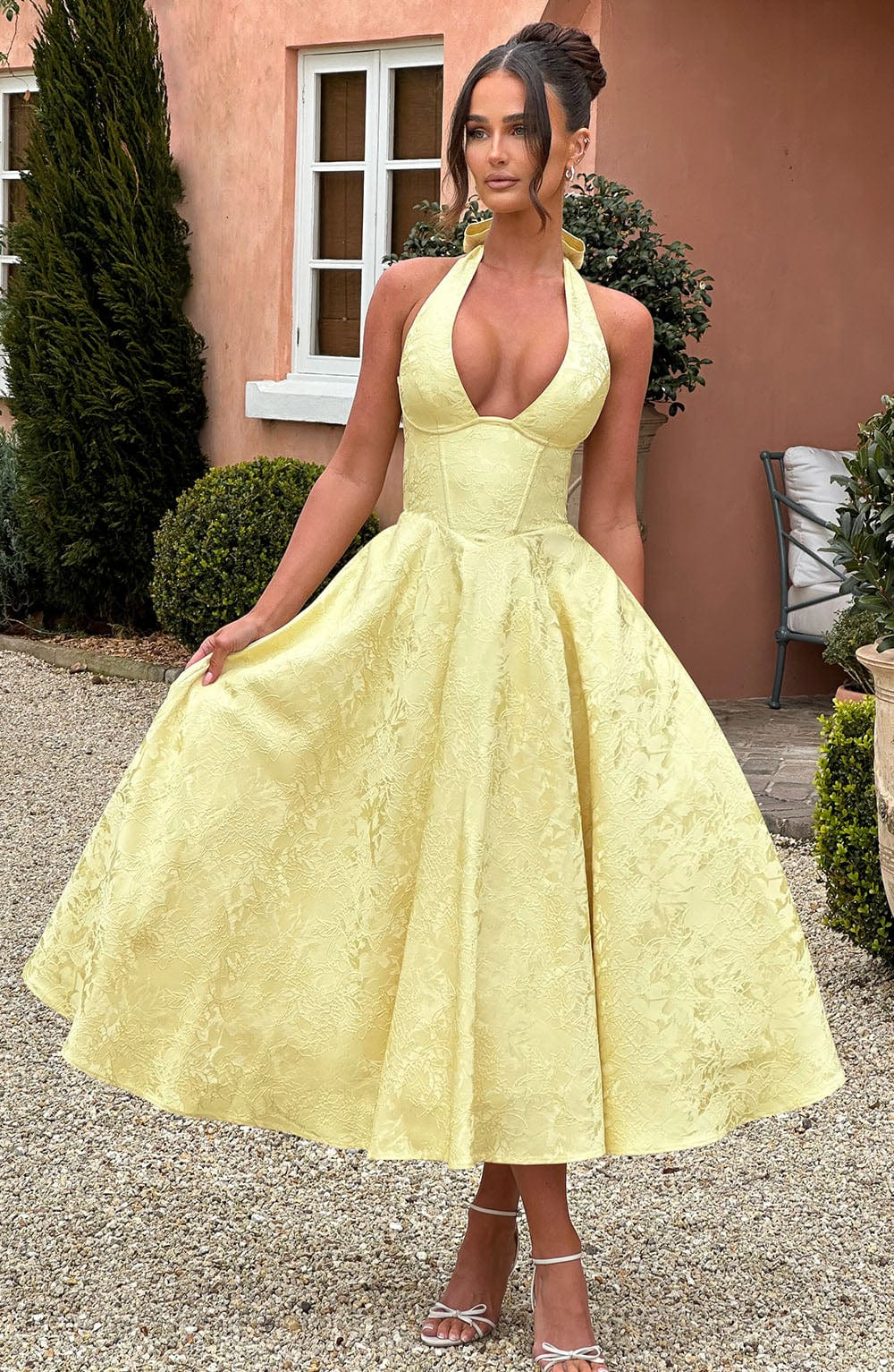 Tifanny - Schickes Träger-Midikleid | Körperbetonte Passform