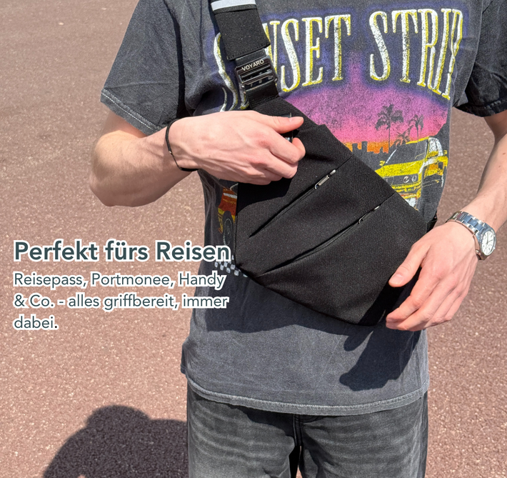 Anti-Diebstahl-Crossbody-Tasche | Sicher, Leicht und Schlank