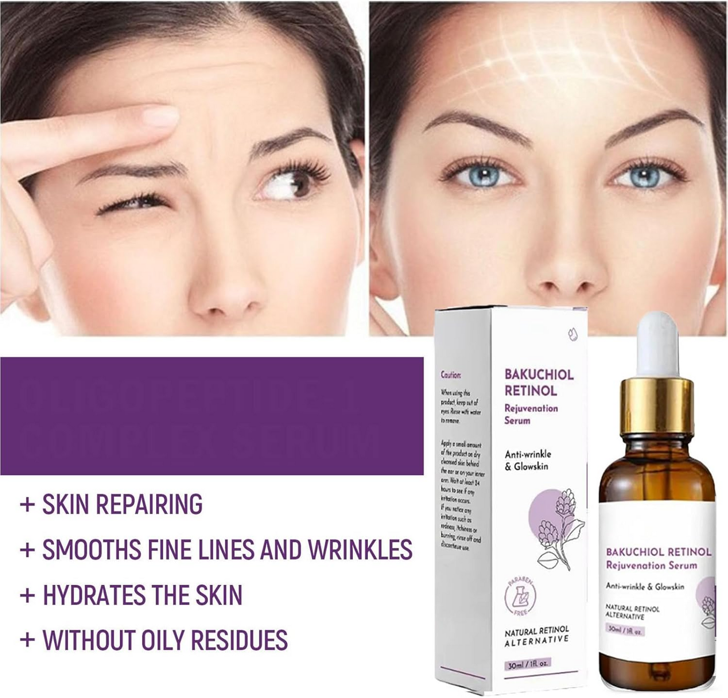 Anti-Falten- & Glow-Skin-Serum | Strafft, hellt auf, belebt