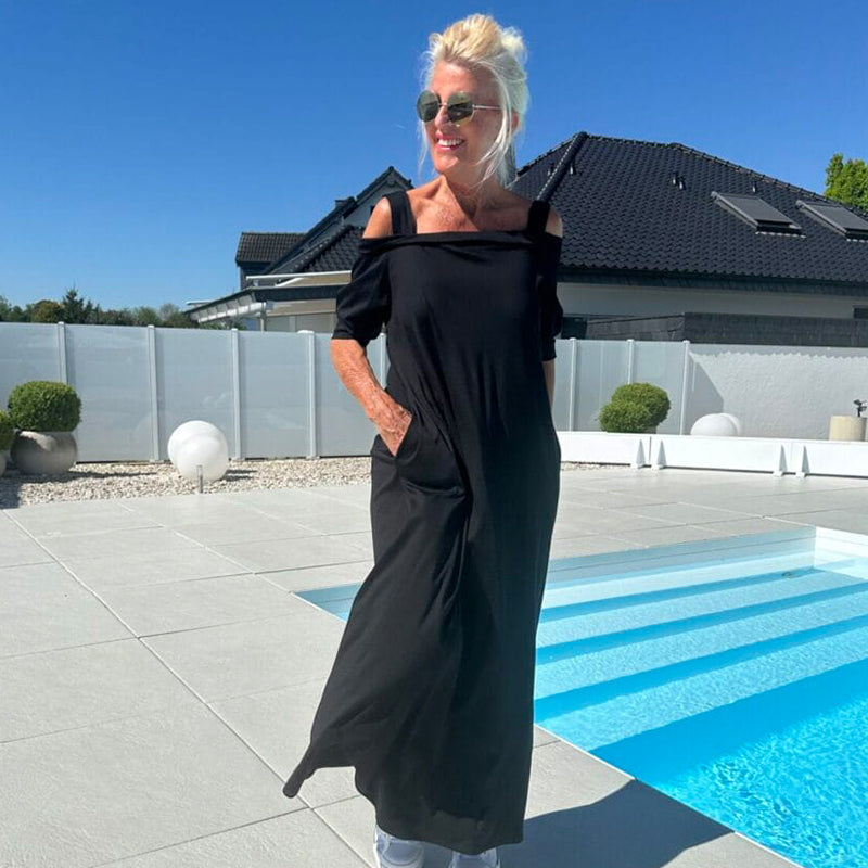 Aurelia - Maxikleid mit Kalten Schultern | Leicht, Stylisch & Immer Schmeichelhaft