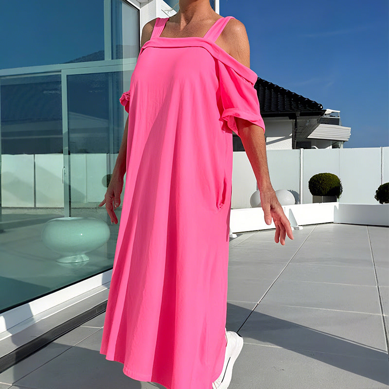 Aurelia - Maxikleid mit Kalten Schultern | Leicht, Stylisch & Immer Schmeichelhaft