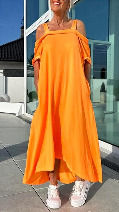 Aurelia - Maxikleid mit Kalten Schultern | Leicht, Stylisch & Immer Schmeichelhaft