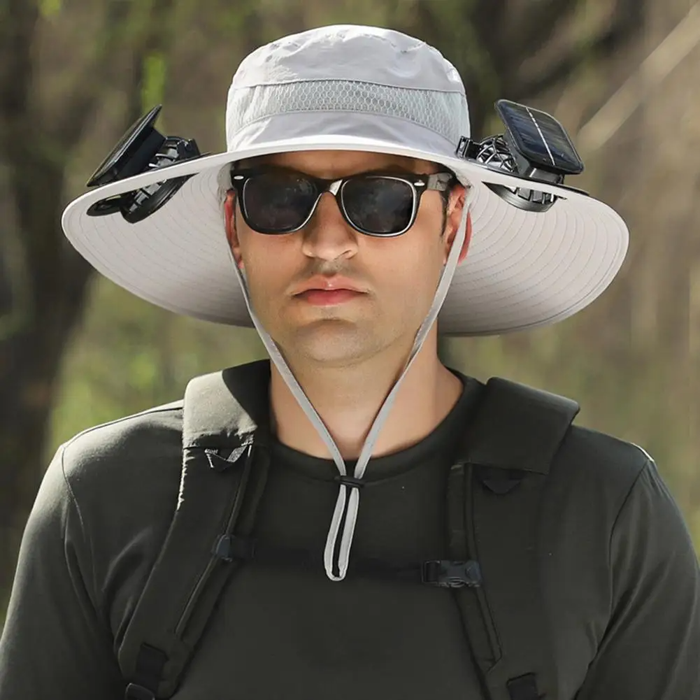 Solar-Fan-Hut | Freihändige Kühlung & Sonnenschutz