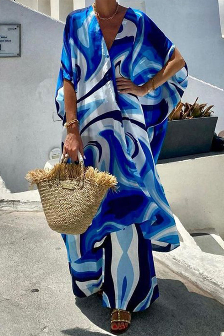 Verena - gedruckter Set mit Batwing | Dein Sommer-Style-Must-have