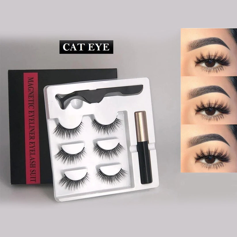 Magnetische Wimpern mit Eyeliner | Glamour in Sekunden – Ganz ohne Pinzette - 1 + 1 Gratis!