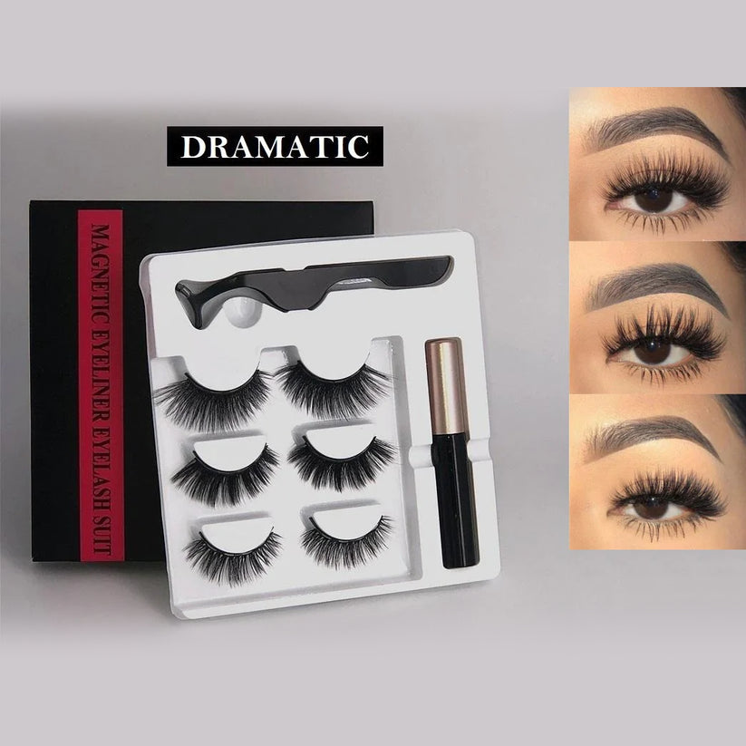 Magnetische Wimpern mit Eyeliner | Glamour in Sekunden – Ganz ohne Pinzette - 1 + 1 Gratis!