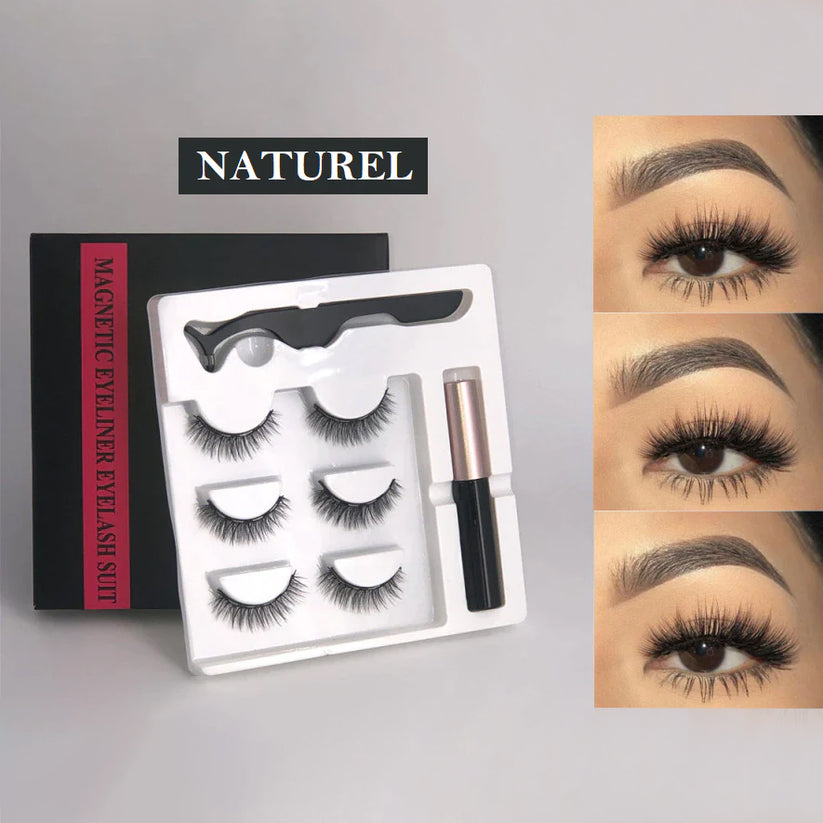 Magnetische Wimpern mit Eyeliner | Glamour in Sekunden – Ganz ohne Pinzette - 1 + 1 Gratis!