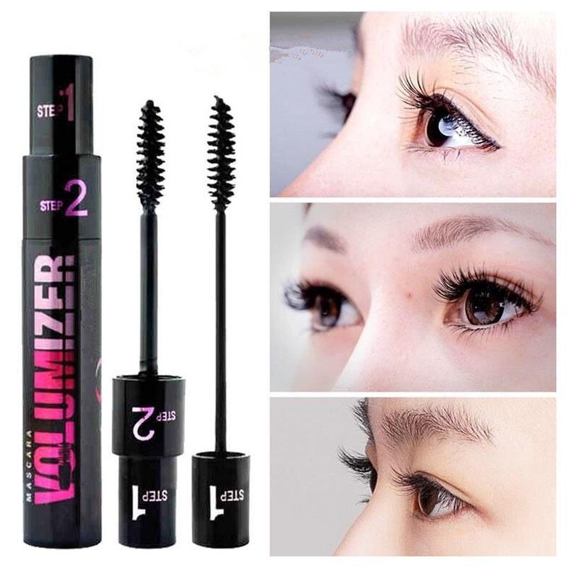 2-in-1 Mascara für mehr Schwung und Volumen |  Lange, Dichte, Glamouröse Wimpern - 1 + 1 Gratis!