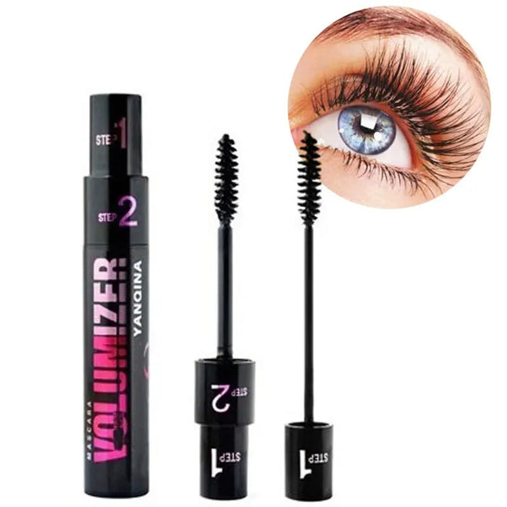 2-in-1 Mascara für mehr Schwung und Volumen |  Lange, Dichte, Glamouröse Wimpern - 1 + 1 Gratis!