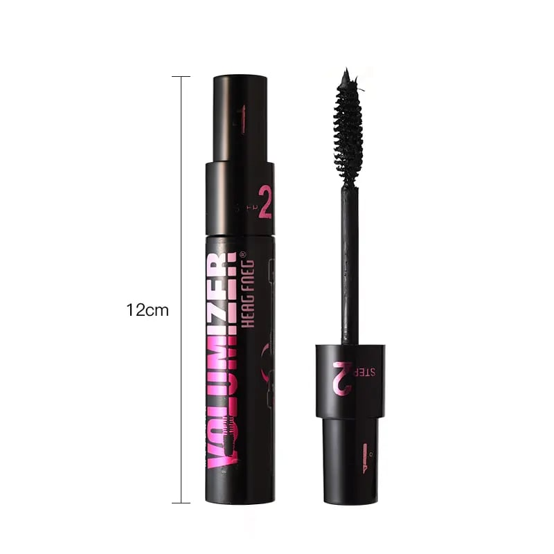 2-in-1 Mascara für mehr Schwung und Volumen |  Lange, Dichte, Glamouröse Wimpern - 1 + 1 Gratis!