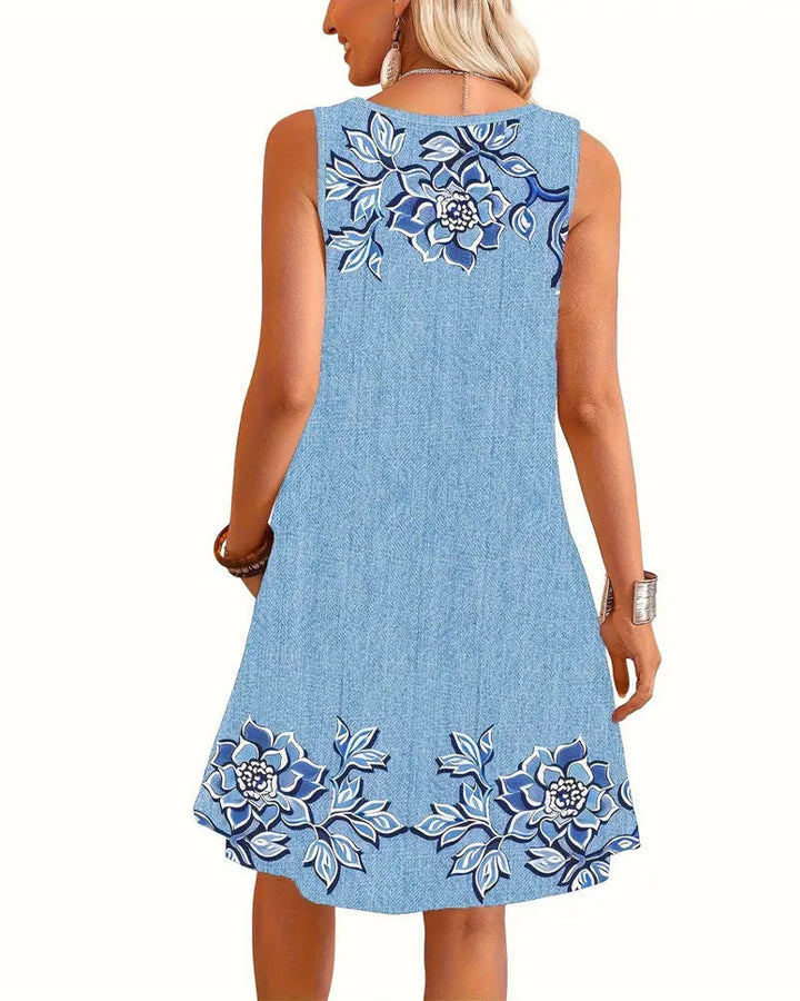 Norah-Kleid | Leichtes, bequemes Kleid aus Denim-Imitat
