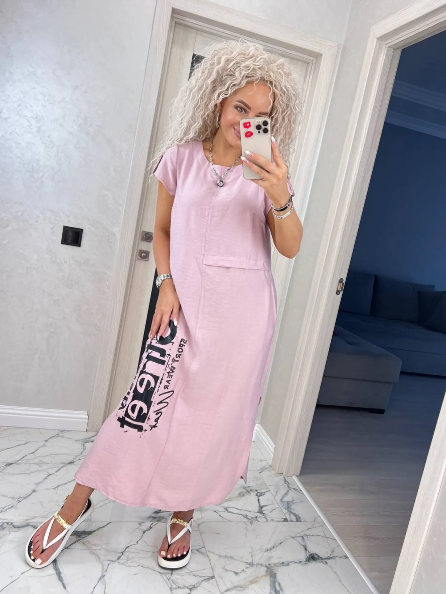 Kaylee – Luftiges Kleid mit Seitenschlitz | Müheloser Stil & Komfort