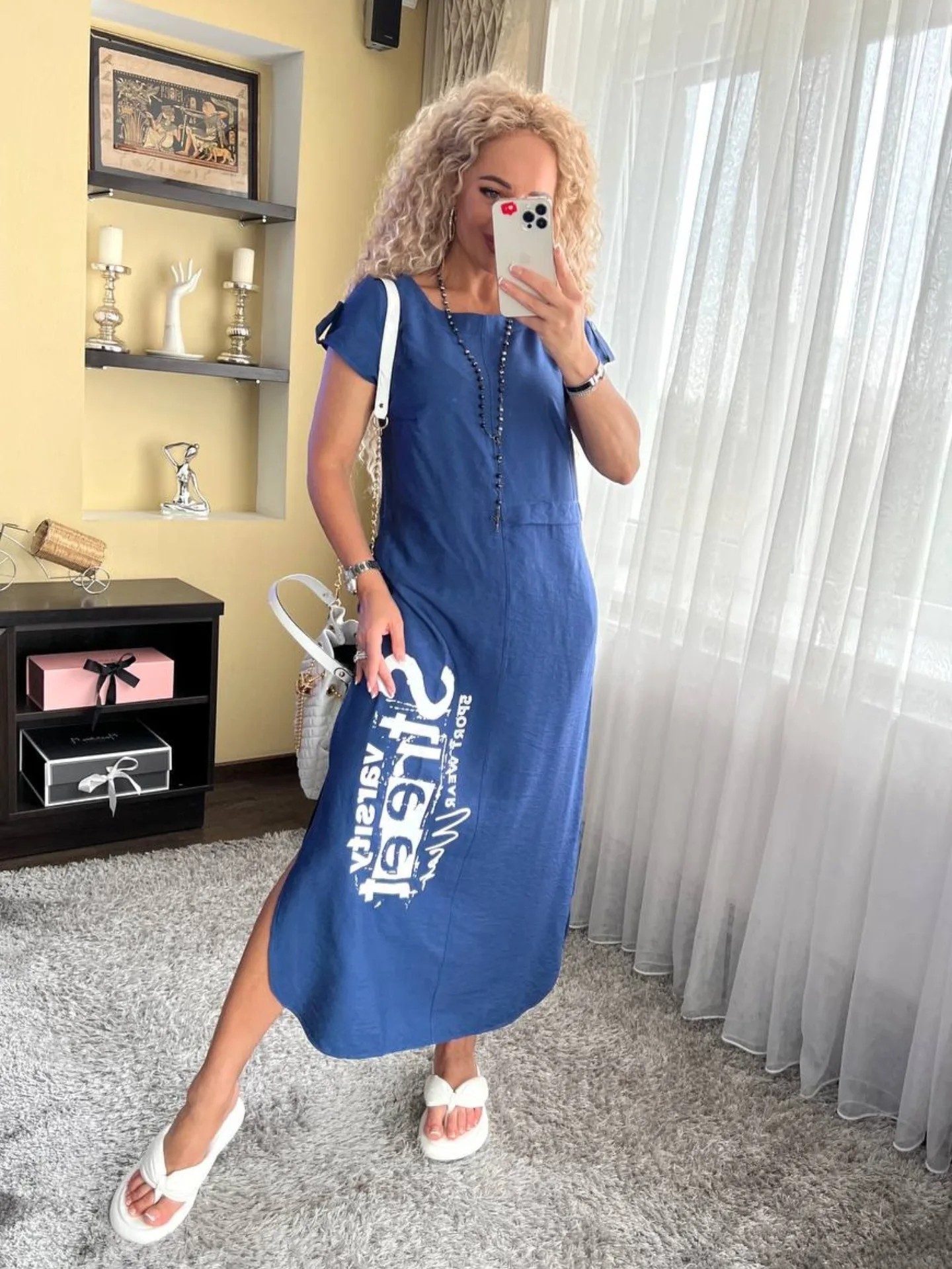 Kaylee – Luftiges Kleid mit Seitenschlitz | Müheloser Stil & Komfort