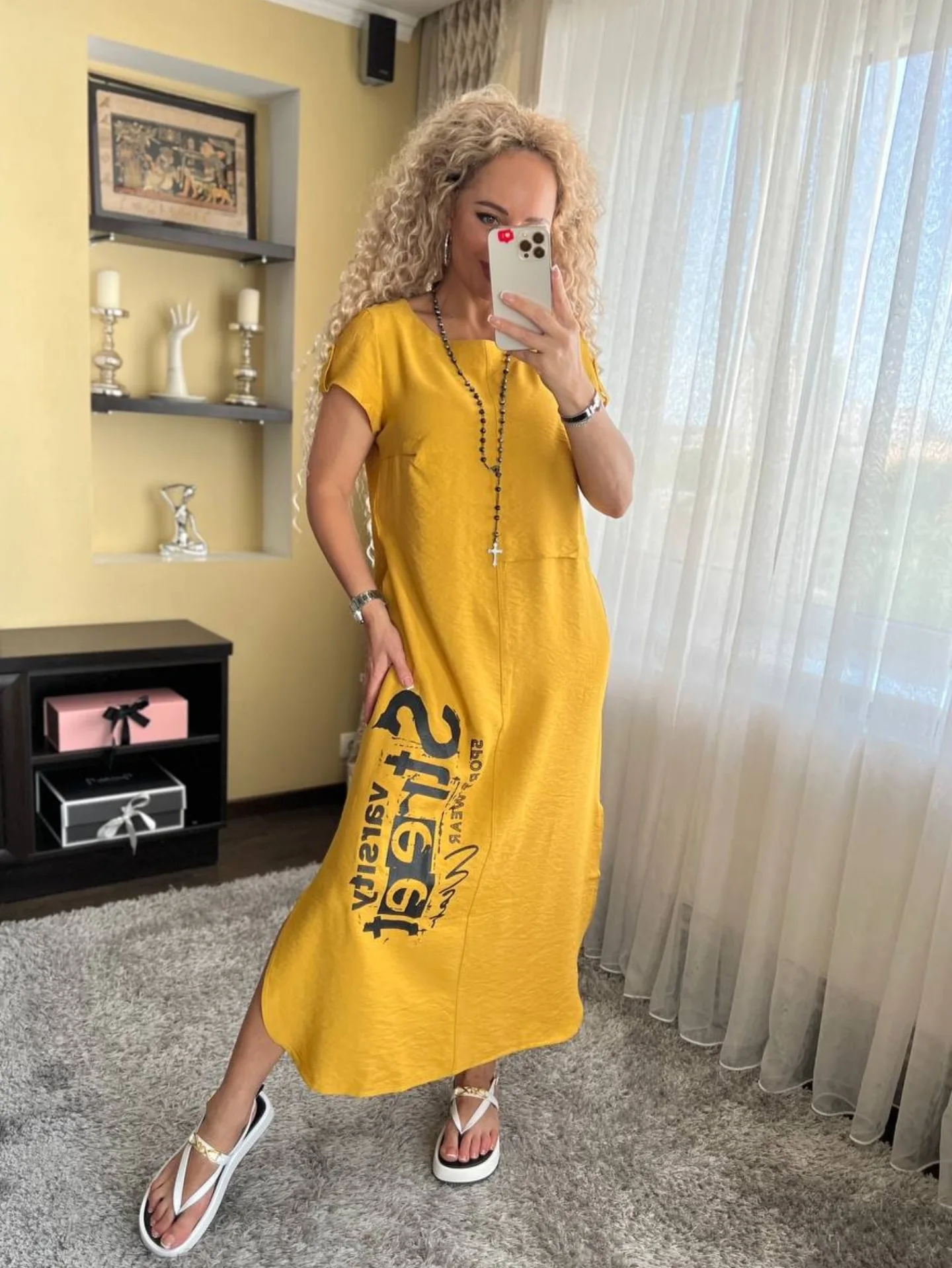 Kaylee – Luftiges Kleid mit Seitenschlitz | Müheloser Stil & Komfort