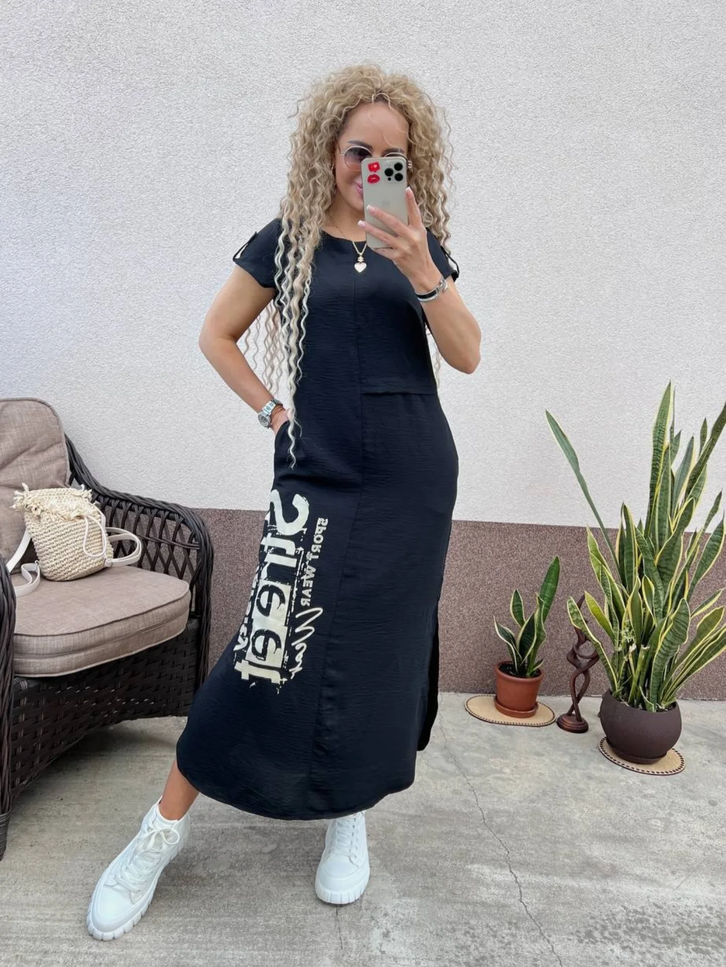 Kaylee – Luftiges Kleid mit Seitenschlitz | Müheloser Stil & Komfort