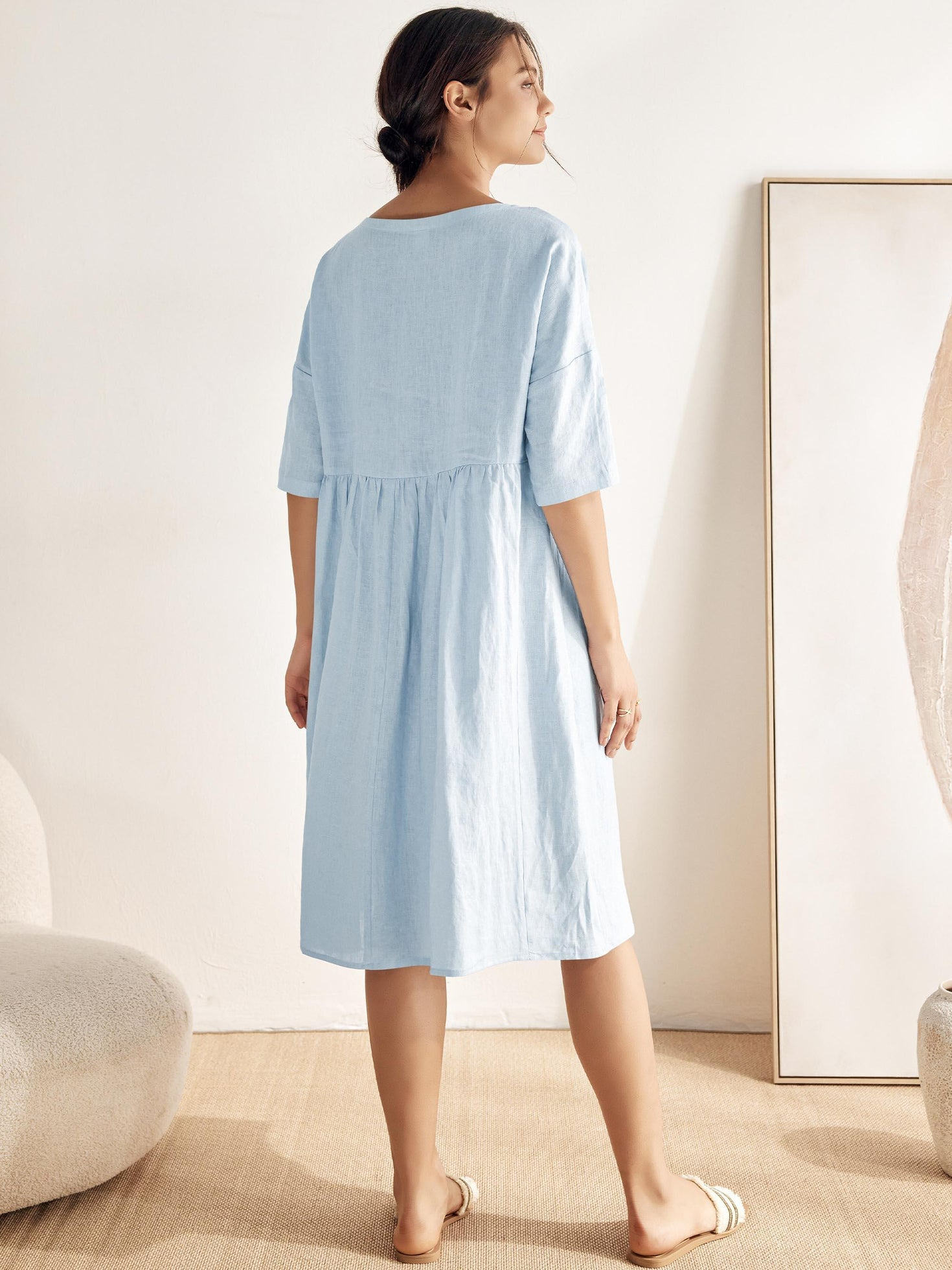 Lillian – Baumwollkleid | Zeitlose Schönheit, mühelose Passform
