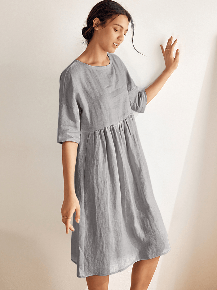 Lillian – Baumwollkleid | Zeitlose Schönheit, mühelose Passform