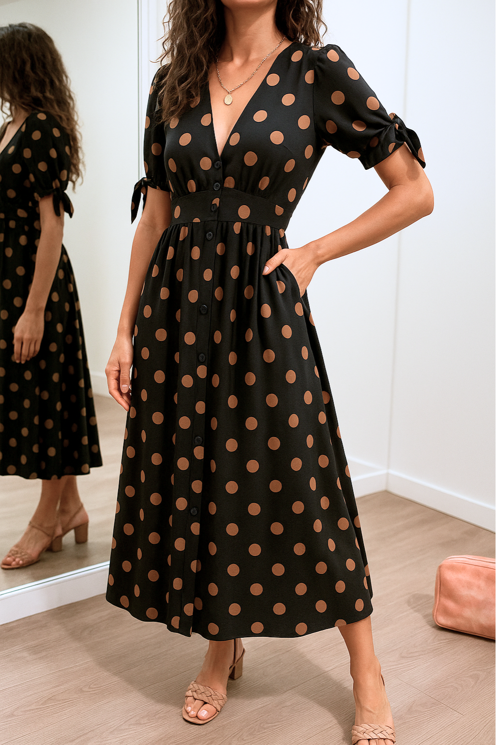 Rylee – Polka Dot Kleid | Zeitlose Eleganz