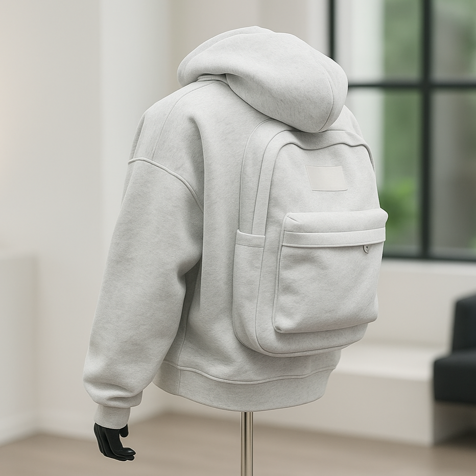 Rucksack-Hoodie | Stil & Aufbewahrung in einem
