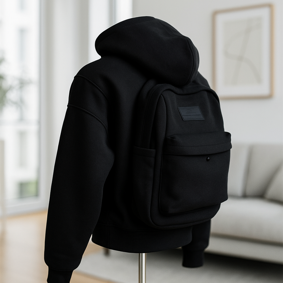 Rucksack-Hoodie | Stil & Aufbewahrung in einem