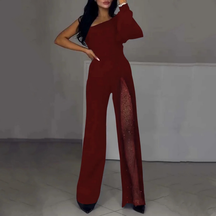 Amilia Glam Mesh-Overall | Schick, schlank und glamourös