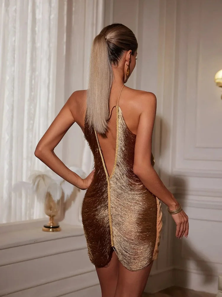 Susanne – Metallic-Midikleid | Schmeichelnde Passform, Strahlender Stil