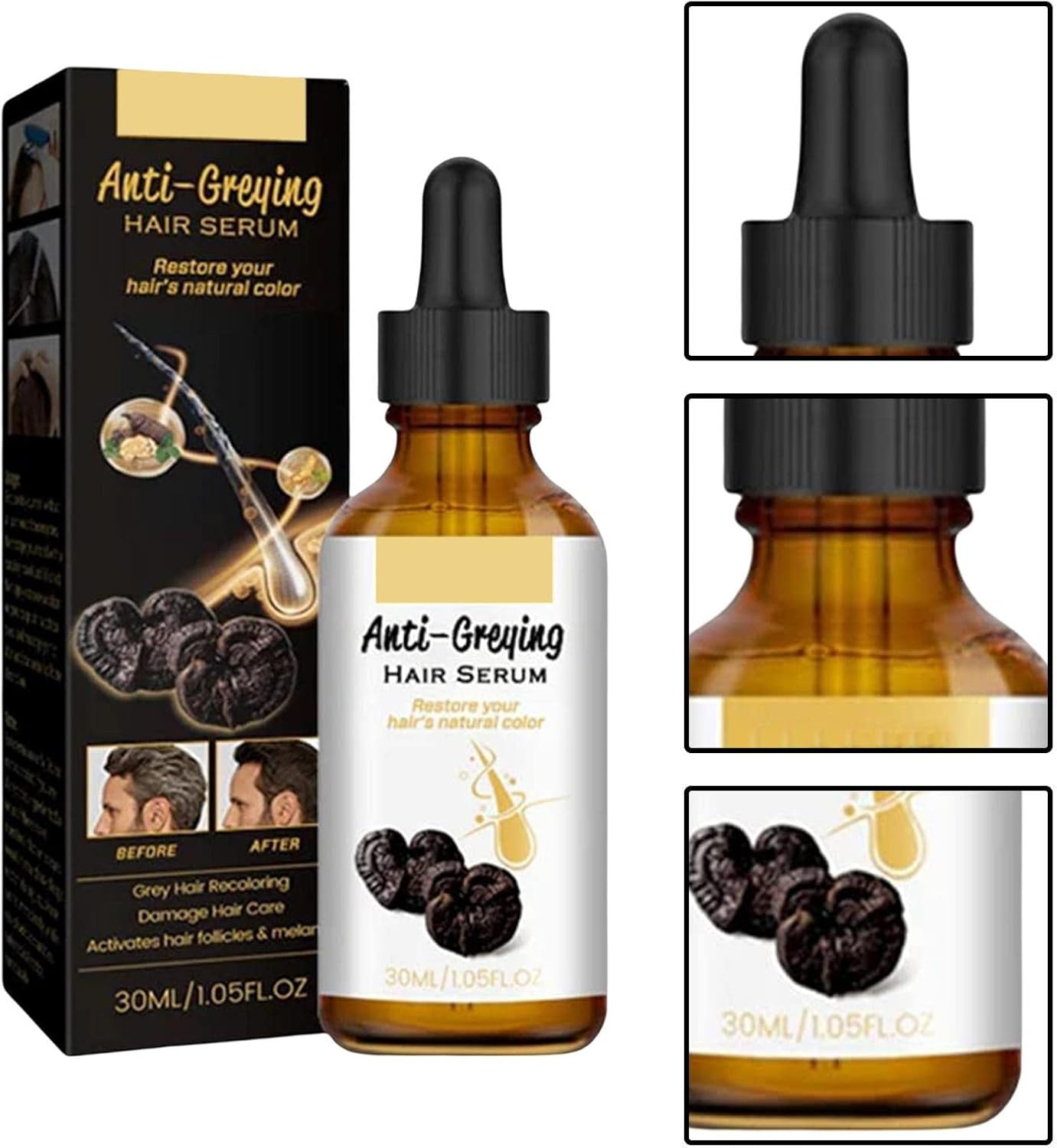 Melanin-Boost-Haarserum | Belebt & Verdunkelt Natürlich