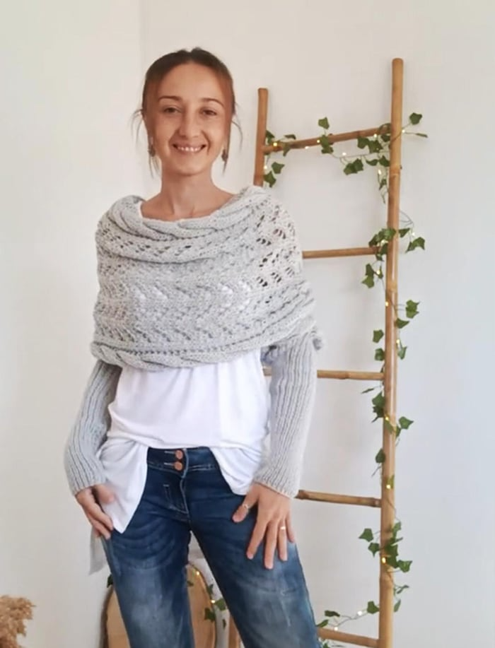 Lori | Kuscheliges Strick-Cape Wrap