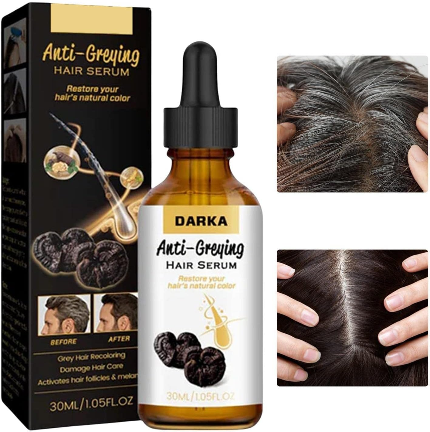 Melanin-Boost-Haarserum | Belebt & Verdunkelt Natürlich