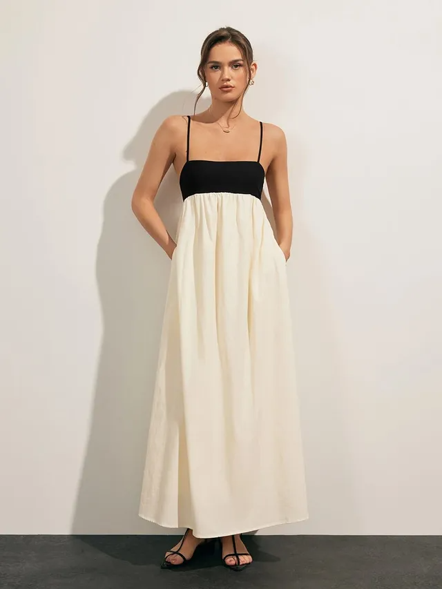 Selina - Stylisches Patchwork Maxikleid | Zeitlos & Elegant