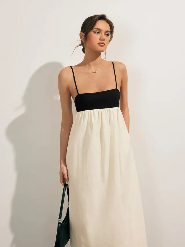 Selina - Stylisches Patchwork Maxikleid | Zeitlos & Elegant