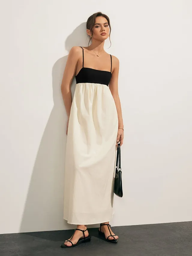 Selina - Stylisches Patchwork Maxikleid | Zeitlos & Elegant