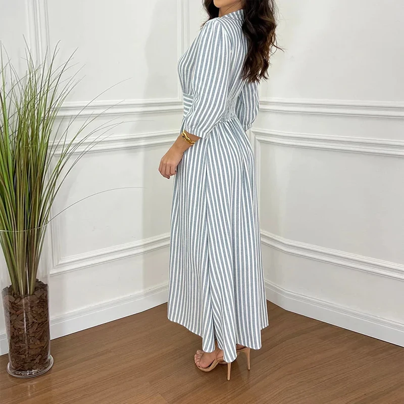 Stella - Gestreiftes Hemdblusenkleid mit Knopfleiste | Unkompliziert Schick & Luftig