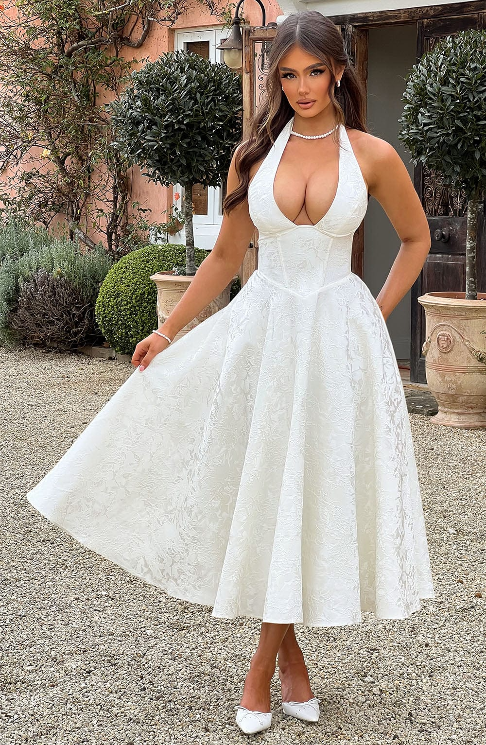 Tifanny - Schickes Träger-Midikleid | Körperbetonte Passform