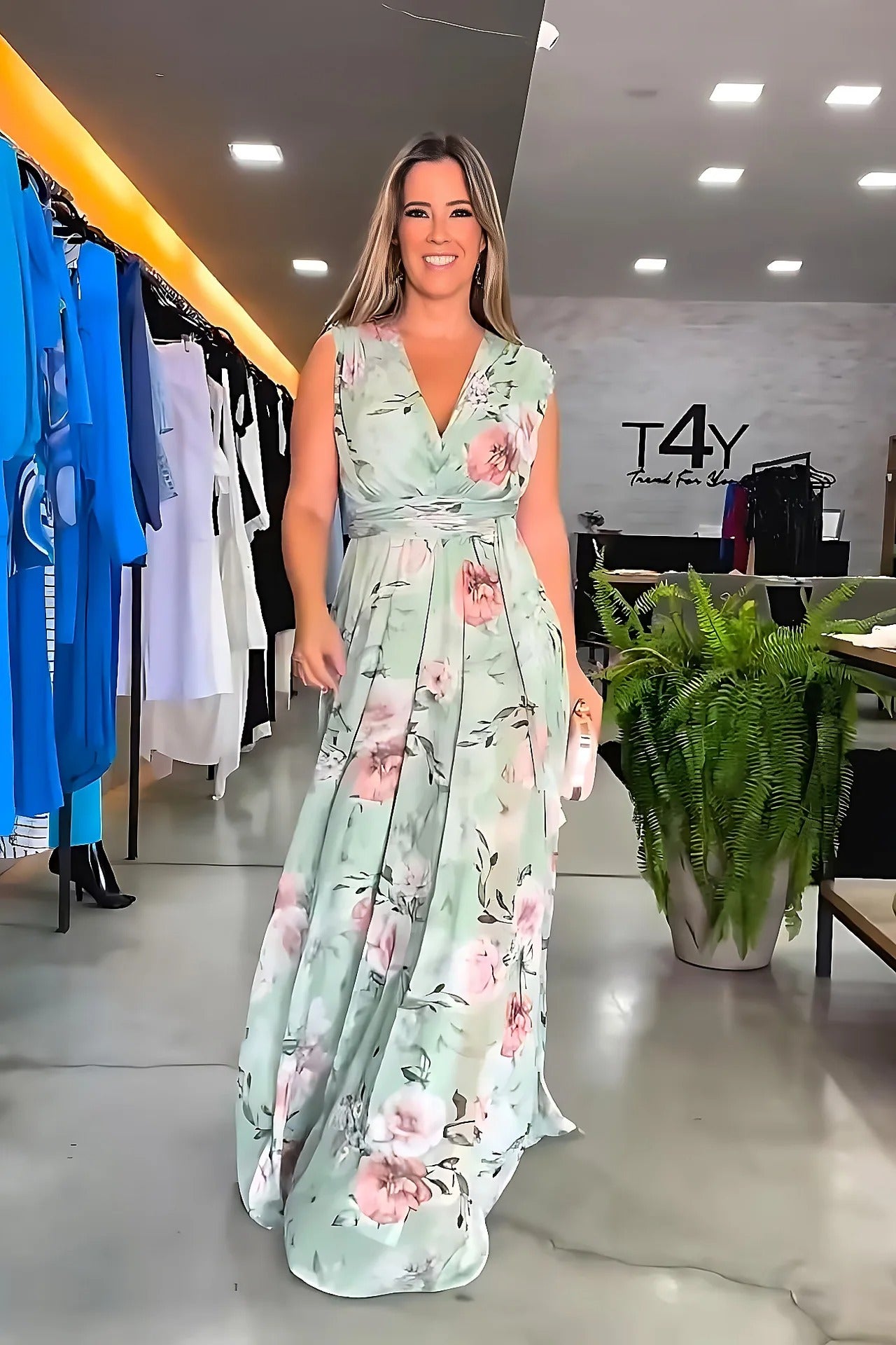 Rena – Maxi Kleid | Mühelose Eleganz und Komfort
