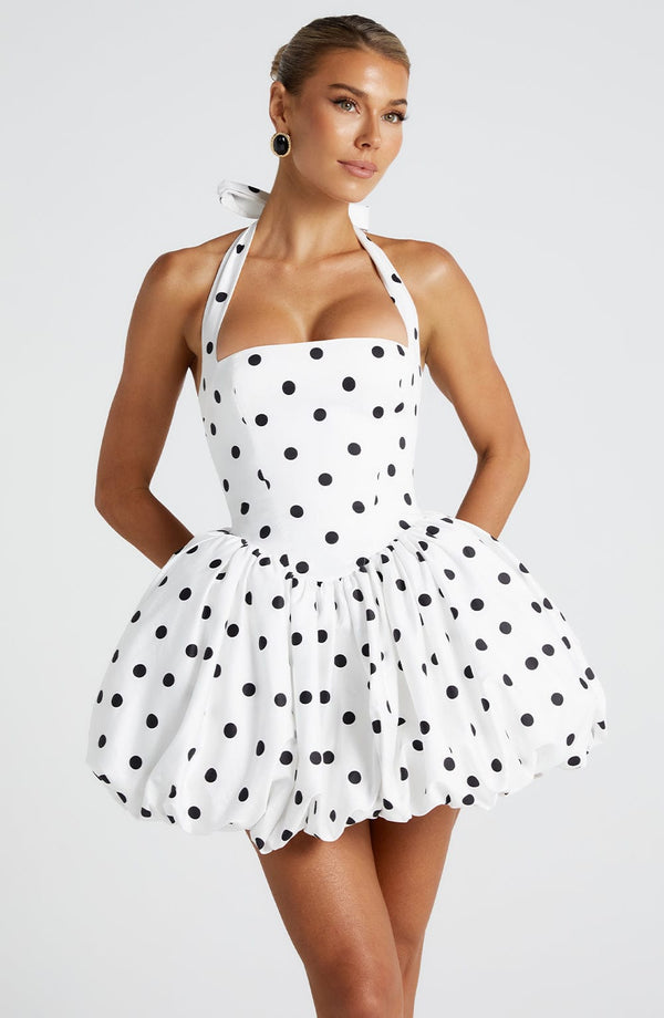 Grace - Elegantes Gepunktetes Minikleid | Schmeichelhaft & Bequem